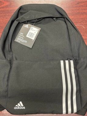 adidas Black Backpack with White 3-Stripes